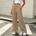 thumbnail image 5 of Horkkom Baggy Sweatpants Wide Leg High Waist Drawstring Solid Color Pants for Women Fall and Winter Joggers Hiking Pants XXL, 5 of 7