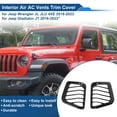 thumbnail image 2 of Unique Bargains Air Condition Outlet Vent Trim Cover Frame for Jeep Wrangler JL JLU 4XE 2018-2023 Dashboard Interior Air Outlet Vent Frame Carbon Fiber Black 1 Pair, 2 of 6