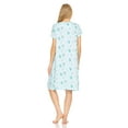 thumbnail image 4 of Lati Fashion Women Nightgowns Short Sleeve Female Nightgowns & Sleepshirts Green Size 2X, 4 of 4