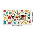 thumbnail image 1 of Colorful Welcome to Preschool Banner with School Supplies Elements Background Decorations Backdrop for Preschool Open House Events Classroom Decor Party Supplies Photography Props, 1 of 4