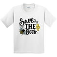 thumbnail image 3 of Inktastic Save the Bees with Bee Illustration with Color Youth T-Shirt, 3 of 5