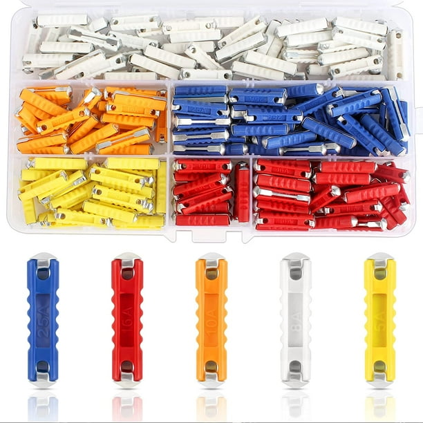 200Pcs European Automotive Fuse Old Car Fuses Continental Fuses Car Torpedo Fuses 5A 8A 10A 16A