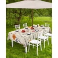 thumbnail image 4 of Hokiten Outdoor Tablecloths with Umbrella Hole & Zipper, Retro Spring Floral Rectangle Tablecloth 52x70 Inch, Botanical Flowers Summer Waterproof Table Cloth, Patio/Pool/Picnic Table Covers, 4 of 7