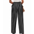 thumbnail image 2 of Women'S Pants Casual Button Up High Waisted Wide Leg Trousers Black L, 2 of 7
