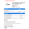 thumbnail image 2 of Power Steering Cooler - Compatible with 1994 - 2007 Dodge Ram 2500 1995 1996 1997 1998 1999 2000 2001 2002 2003 2004 2005 2006, 2 of 2