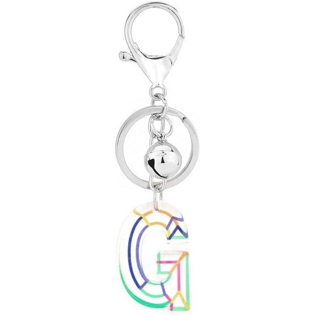 Letter Keychain,26 Letters A-Z Decorative Letter Keychain,Name Keychain for Women Girls Men Teenager Gift