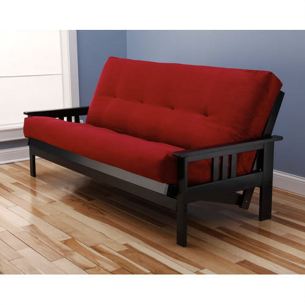 Kodiak Furniture Monterey Full Futon with Suede Fabric Mattress in White/Tan