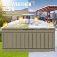 thumbnail image 4 of Homall 82 Gallon Outdoor Storage in Resin Deck Box Lockable Deck Box, Beige, 4 of 7