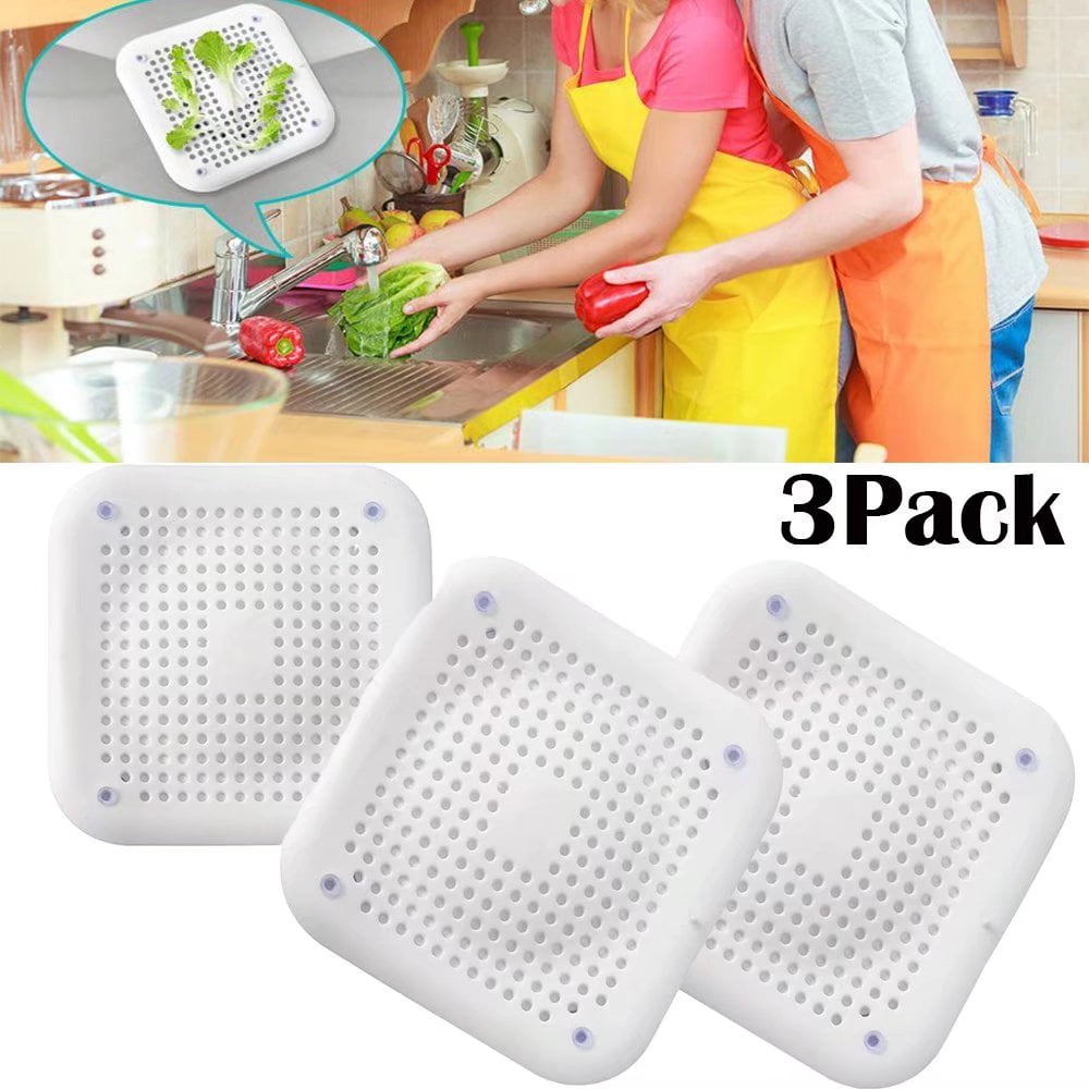 Shower/Bath Drain Cover,3Pack Tub Square Drain Plug, Kitchen, Bathroom