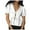 White, variant on T Shirts Women Ladies Tie Front Tops Puff Short Sleeve Shirts Top Blouse Comfort Oversized Tshirts Women Pink XL