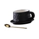 thumbnail image 2 of Taza de cerámica para café, leche, con asa suave para café con leche, té, leche, zumo y té. Negro, 2 of 9