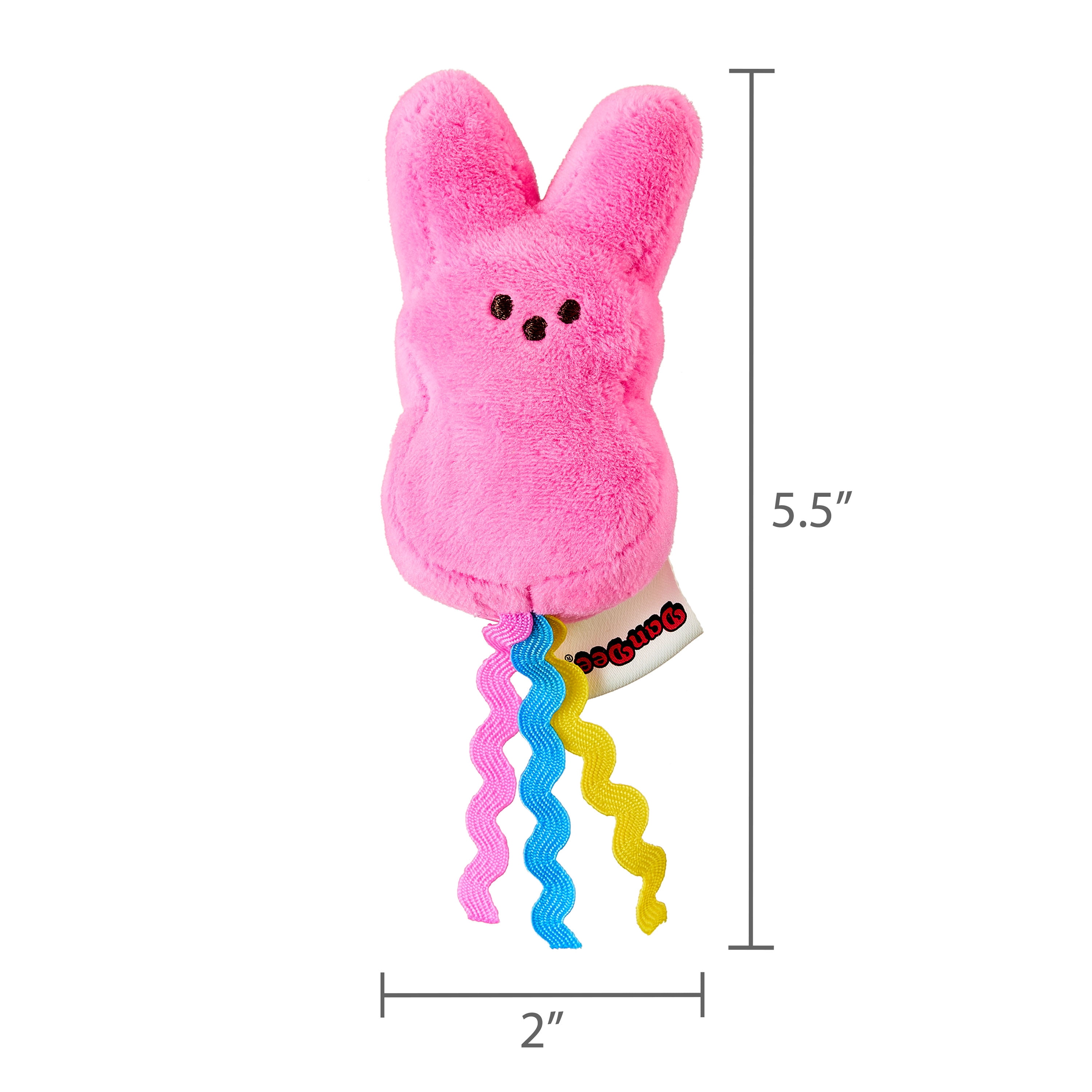 PEEPS® Easter Set of 3 Bunny Plush Cat Toys with Rattle