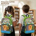 thumbnail image 4 of COEQINE Large Clear Backpack with Multiple Pockets, Heavy Duty Large PVC Transparent Bag for Boys Girls 17 Inch College Backpack See Through Book Bag for Stadium, Capybara School Supplies, 4 of 7