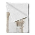 thumbnail image 2 of Pillar Soft Flannel Fleece Throw Blanket, Architecture Themed Design Ionic Doric and Corinthian Marble Columns Digital Print, Cozy Plush for Indoor and Outdoor Use, 60" x 80", Coconut, by Ambesonne, 2 of 5
