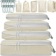 thumbnail image 1 of Bolsa Organizador de Viaje para Compresión, 18PCS Bolsas de Viaje Organizador, Impermeable Bolsas para Viaje Organizadoras, para Maletas, Cosméticos de bolsas organizadoras (Beige), 1 of 4