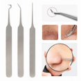 thumbnail image 2 of NEW Stainless Steel Blackhead Acne Blemish Pimple Extractor Needles Bend Curved Blackhead, 2 of 5