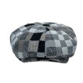 thumbnail image 2 of WITHMOONS 8 Panel Ivy Newsboy Cap - Applejack Paperboy Hat Winter Knitted Checkered Patchwork LDG1562 (Black), 2 of 5