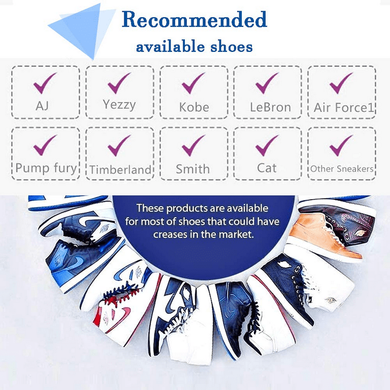 LOPHE Protector Zapatillas, 4 Pares Crease Protector para Prevenir Arrugas  de Zapatos, Antiarrugas Zapatillas, Punteras Zapatos para Prevenga  Hendidura del Pliegue del Calzado Deportivo, S : : Moda