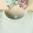 thumbnail image 4 of Utlike Girls Clothing Set Baby Summer Outfit Ruffle Romper Short Set Cute Baby Clothes For Fashion Trend Outfits For Sweet Girls Size 12 Months-18 Months, 4 of 8
