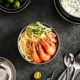 thumbnail image 2 of Double Layer Insulation Stainless Steel Bowls Salad Bowl Deep Dish Tableware 18cm, 2 of 9