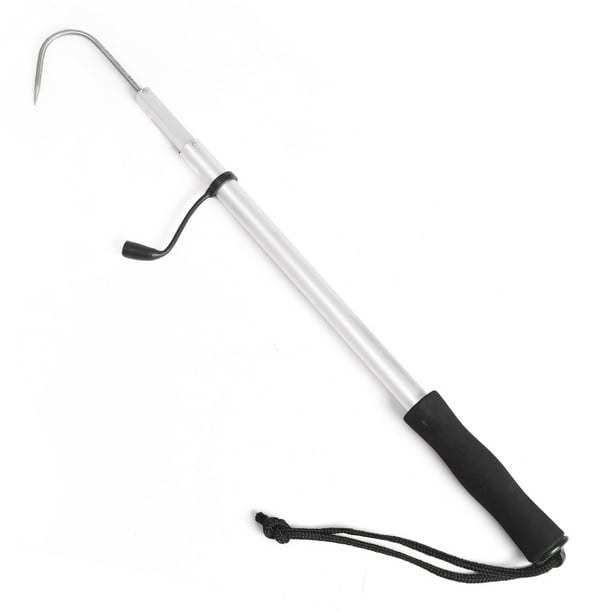 Anself 120cm Telescopic Stainless Steel Ice Fishing Gaff Outdoor Sea Fishing Spear Hook Tackle Tool 120cm