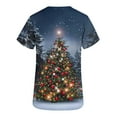 thumbnail image 4 of Wowcloth Women's Short Sleeve V-Neck Nursing Top with Christmas Print and Pocket for Healthcare, Christmas and Everyday Use, 4 of 7