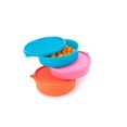 thumbnail image 1 of Juego de 3 loncheras redondas pequeñas de plástico Signora Ware New Classic, 550 ml, multicolor., 1 of 2