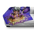thumbnail image 3 of 50th Birthday Soft Flannel Fleece Throw Blanket, Big Creamy Cake with Many Candles and Numbers Balloons Ribbons Art Print, Cozy Plush for Indoor and Outdoor Use, 70" x 90", Multicolor, by Ambesonne, 3 of 6