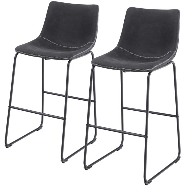 MF Studio 2pcs 30" Bar Stools Bar Chair Counter Height Stools Vintage