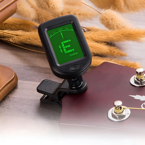 QAYOZ Guitar Tuner Rechargeable Clip On Tuner for Ukulele, Violin and Chromatic Tuning