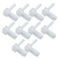 thumbnail image 2 of Barb Reducer Joints, L Type 90° Elbow Plastic Hose Connector  Stiffness Scratch Resistant  For Aquarium For Industrial Use 8x4MM, 2 of 8