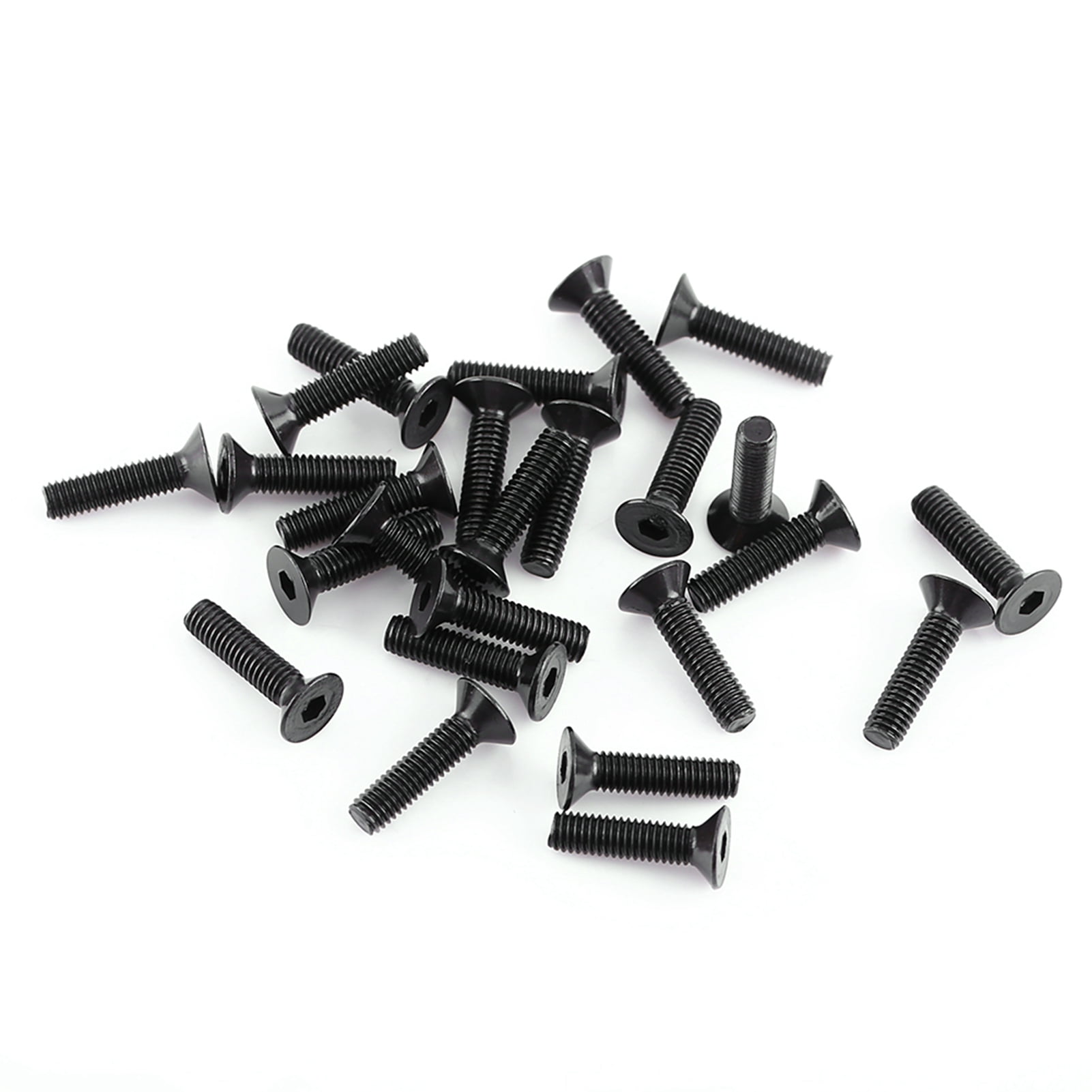 Agatige 250pcs M3 Black Alloy Steel Hex Socket Screws Bolt With Hex
