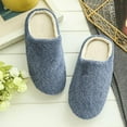 thumbnail image 2 of Men's Women's Cozy Fleece House Slippers Breathable Slip-on Indoor Shoes Winter Warm Slippers, 2 of 5