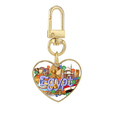 thumbnail image 1 of Pharaoh Pyrad Egypt Graffiti Gold Heart Keychain Metal Keyring Holder, 1 of 3