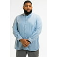thumbnail image 2 of Big and Tall Men's Commuter Long Sleeve Shirt Heather Blue up to size 6XLT, 2 of 5