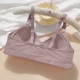 thumbnail image 4 of GERsome Front Closure Bras for Women Wireless Snap Comfort Full Coverage Seamless Supportive Bralettes Khaki M, 4 of 6