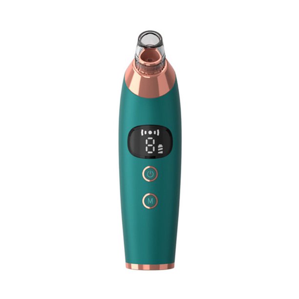 Aspirador de poros para eliminar puntos negros, herramienta eléctrica de limpieza de poros con compresor caliente, dispositivo de limpieza facial recargable con 5 sondas de succión Namotu CZMR-ZH84