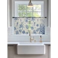 thumbnail image 3 of Sheer Curtains 45 Inch Length 2 Panels Set for Kitchen, Blue Coastal Starfish Semi Sheer Curtains for Windows, Beach Ocean Nautical Shells Conch Voile Window Treatments Rod Pocket Curtain, 3 of 7