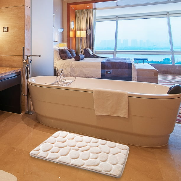 Alfombrilla de baño para el hogar, alfombra antideslizante para baño de adoquines, alfombrilla para suelo (un camello)