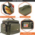 thumbnail image 5 of OPUX Lunch Box for Men, Insulated Lunch Bag for Men Adult, Large Lunch Cooler Mesh Side Pockets, Lunch Bag Pail for Office, Meal Prep (Large, Olive), 5 of 7