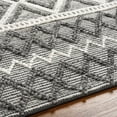 thumbnail image 6 of Hauteloom Yuka Recycled Material Living Room, Bedroom Area Rug - Bohemian, Transitional - Ivory, Charcoal, Light Slate - 5' x 7'6", 6 of 8