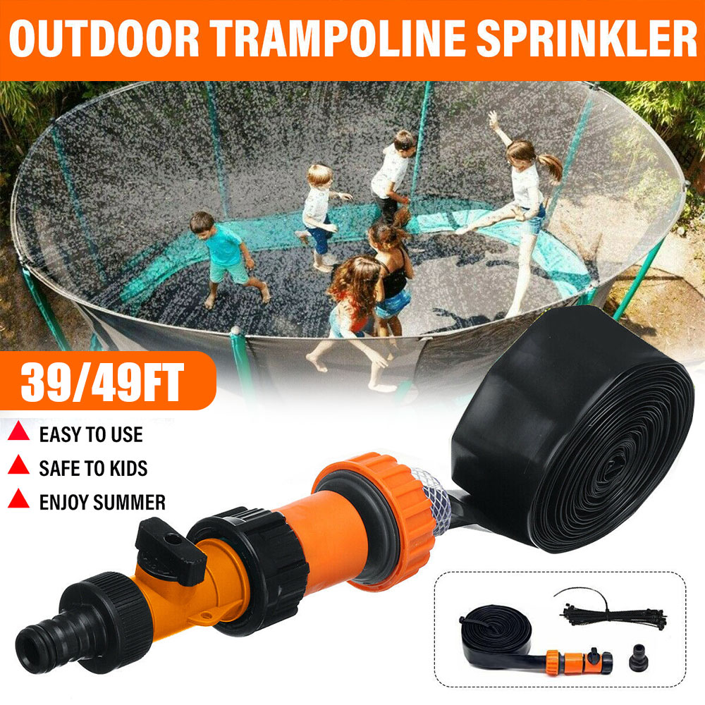 Trampoline Sprinkler for Kids, Outdoor Backyard Water Park Sprinklers ...