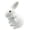 White, variant on 8.6-Inch Colorful Flocked Bunny Figurine with Bow Tie, 1 PCS Spring Easter Table Centerpiece Decor for Home, Party, or Office, Indoor Festive Bunny Decoration for Mantel and Tabletop