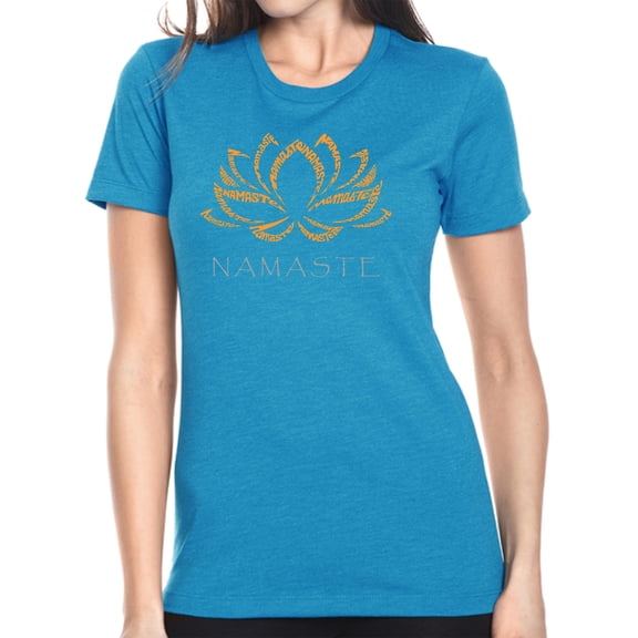 LA Pop Art Women's Premium Blend Word Art T-shirt - Namaste