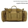 thumbnail image 1 of Riñonera táctica de asalto militar, cinturón de cadera, eslinga, bolsa de equipo lumbar del ejército, bolsas de alcance para manillar de cámara EDC (parche incluido), marrón, 1 of 5