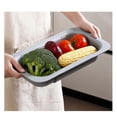 thumbnail image 5 of Over the Sink Colander Strainer Basket - Wash Vegetables and Fruits, Drain Cooked Pasta and Dry Dishes - Extendable, 5 of 5