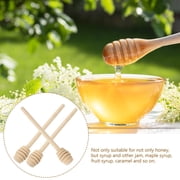 Honey Stirrer Fruits Jam Kitchen Dipper Wooden Coffee Bee Spoon Honeycomb 3 Pcs