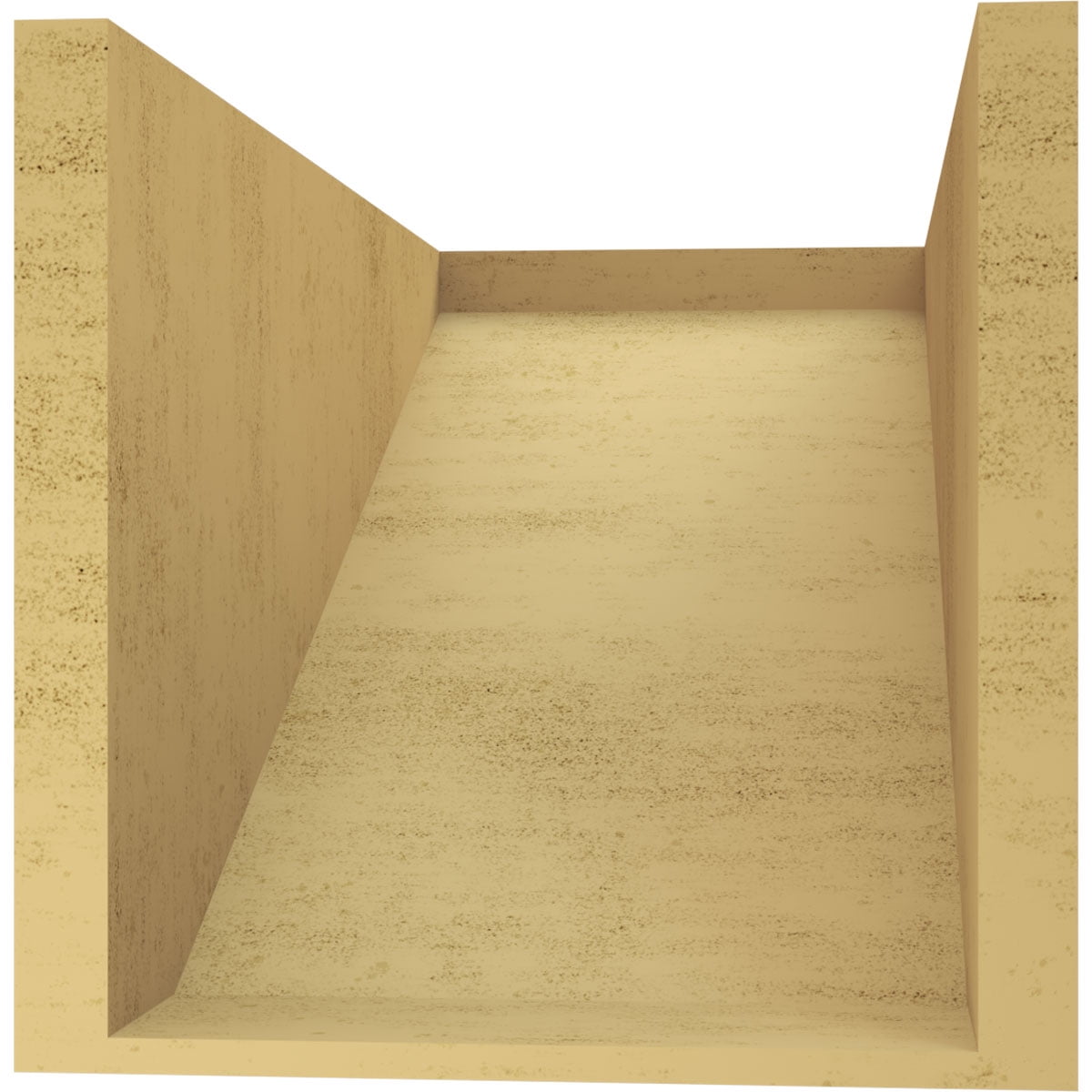 11"W x 22"D x 11"H Wide Concord Rough Cedar Woodgrain TimberThane Corbel, Primed Tan