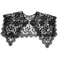 thumbnail image 2 of 1Pc Women Shawl Hollow Out Lace Floral Fake Collar for Women Lady Vest Tank Dress Shirt (Black), 2 of 4
