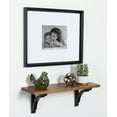 thumbnail image 7 of Kate and Laurel Corblynd Traditional Wood Wall Shelf, Brown/Black 24", 7 of 7